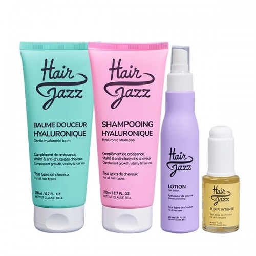 Hair Jazz Haarwachstum-Set: Shampoo, Spülung, Lotion und Serum