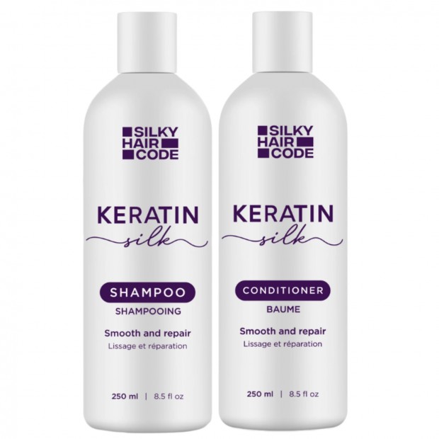 Keratin Silk Hair Smoothing Set für geschädigtes Haar + Geschenk